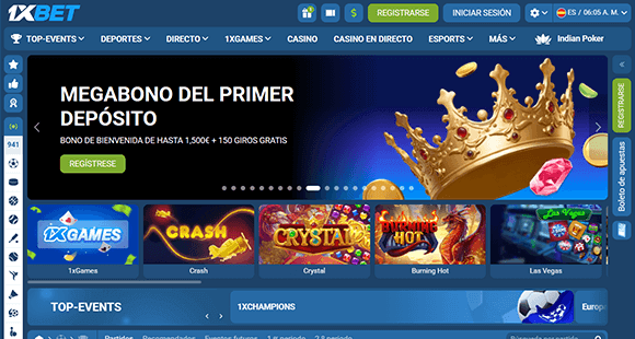 Sitio web oficial de 1xBet