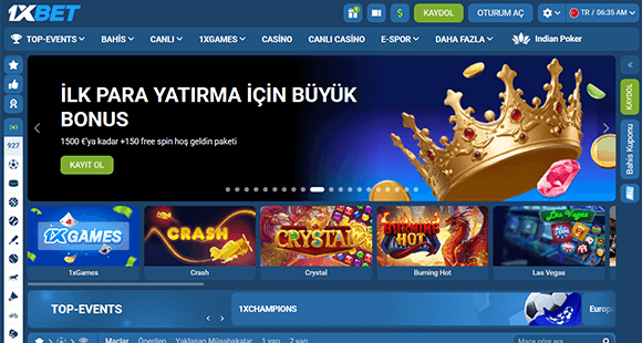 1xBet resmi web sitesi
